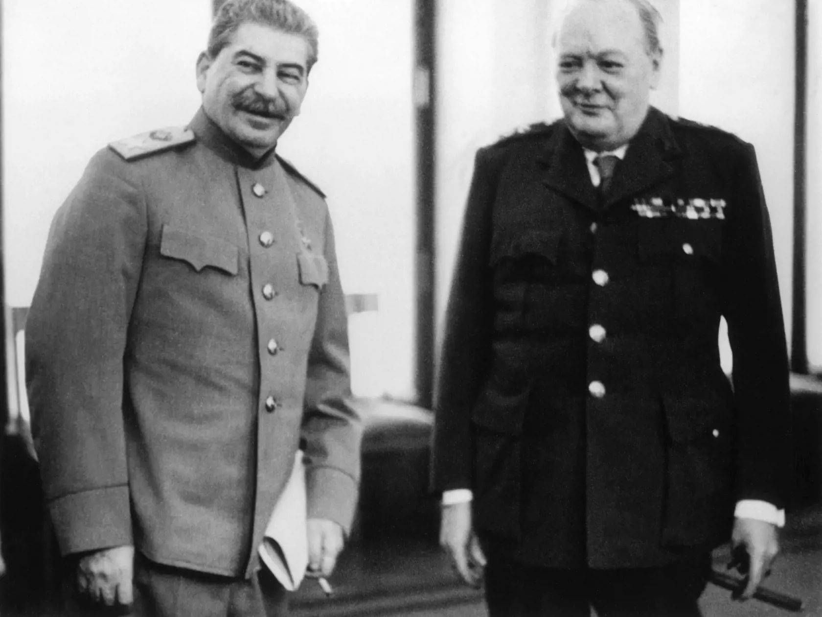 Josif Stalin a Winston Churchill.