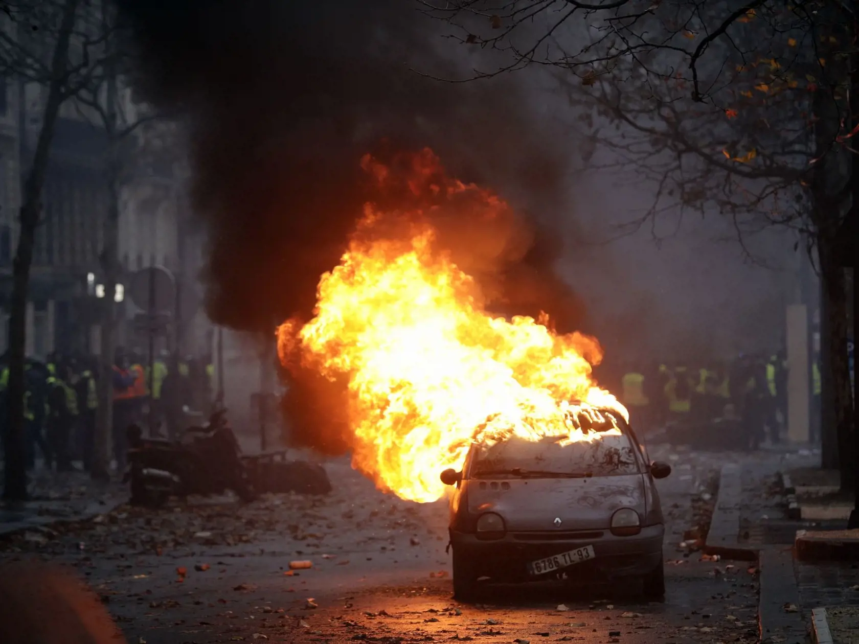 Protesty v Paríži