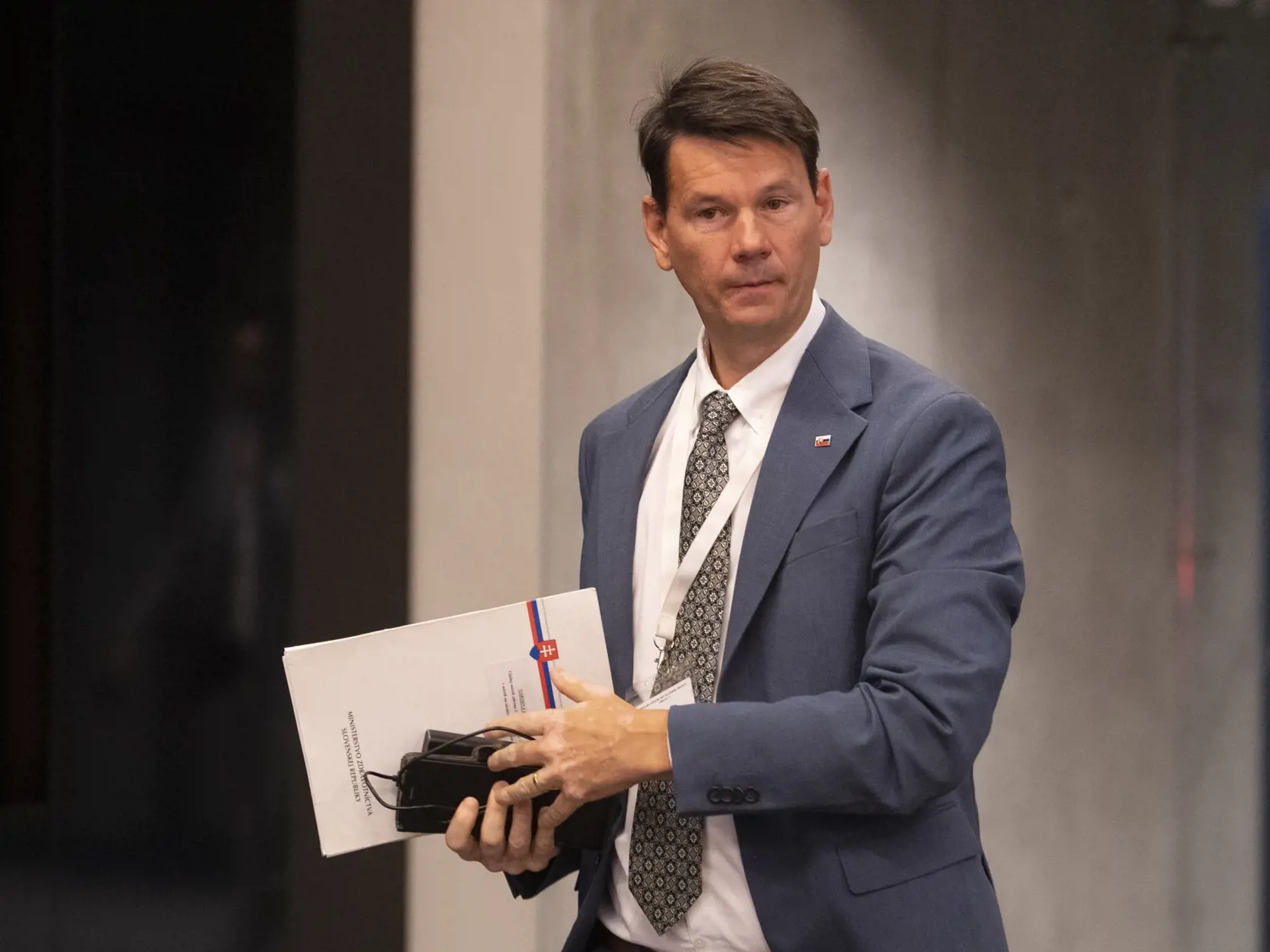 Na snímke minister zdravotníctva SR Michal Palkovič prichádza na 102. schôdzu Národnej rady Slovenskej republiky 8. septembra 2023 v Bratislave. FOTO TASR - Pavel Neubauer