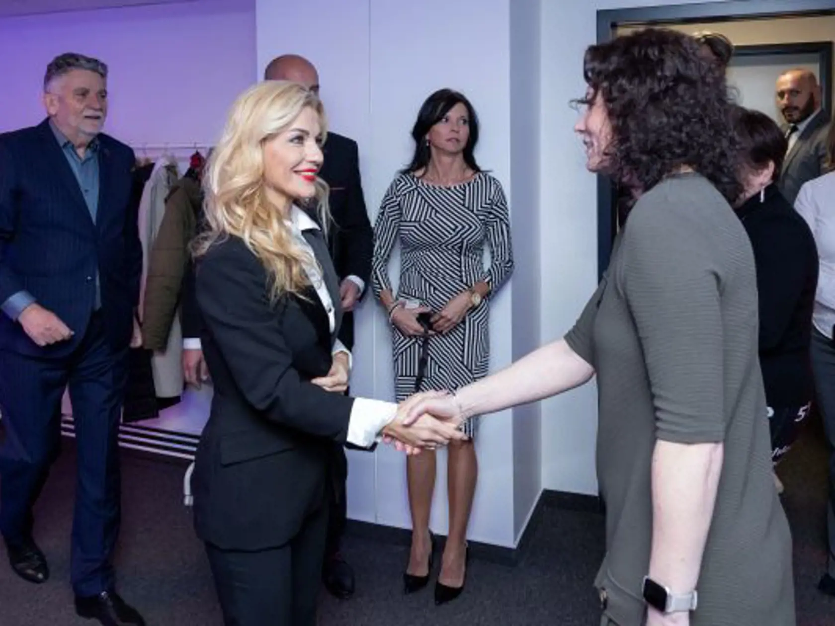 Martina Šimkovičová a Luboš Machaj na otvorení kreatívneho centra RTVS v Bratislave.