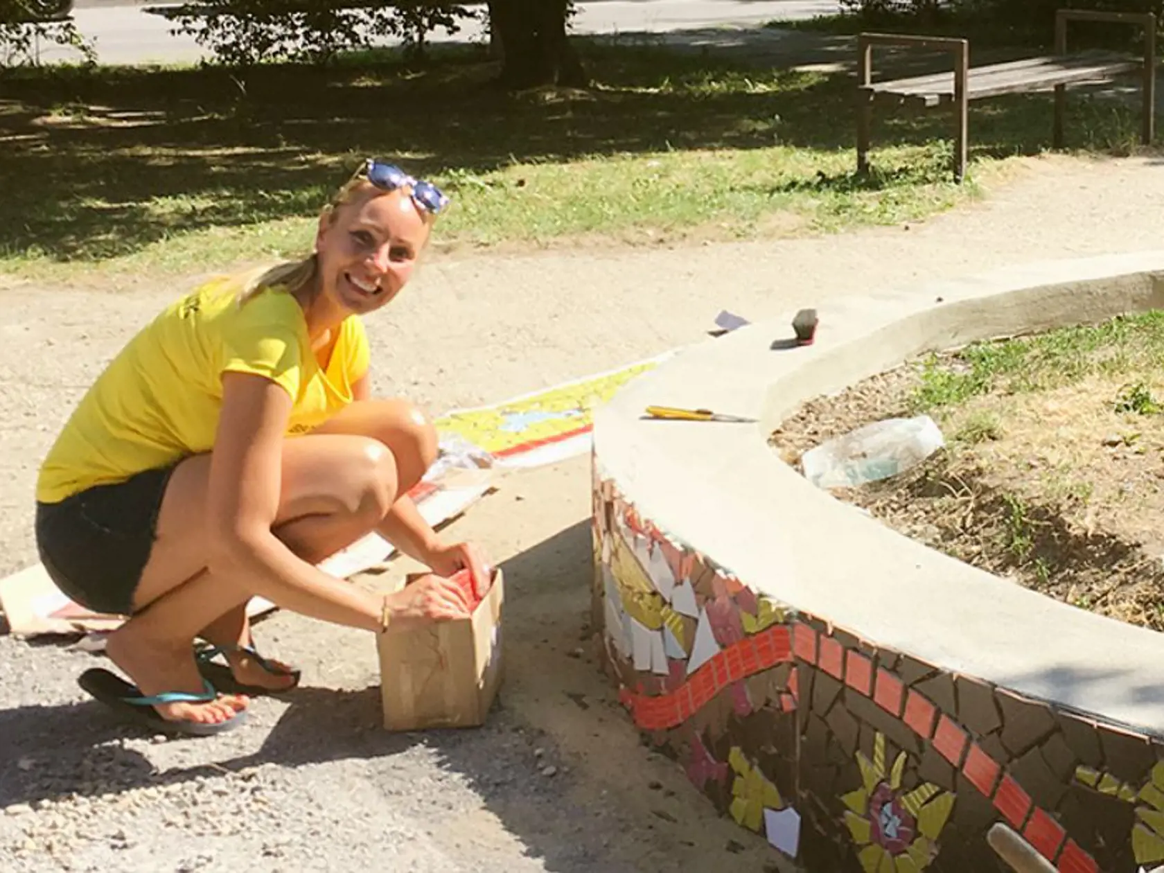 Diana Javorčíková počas projektu Najstarší najmladším v roku 2017.