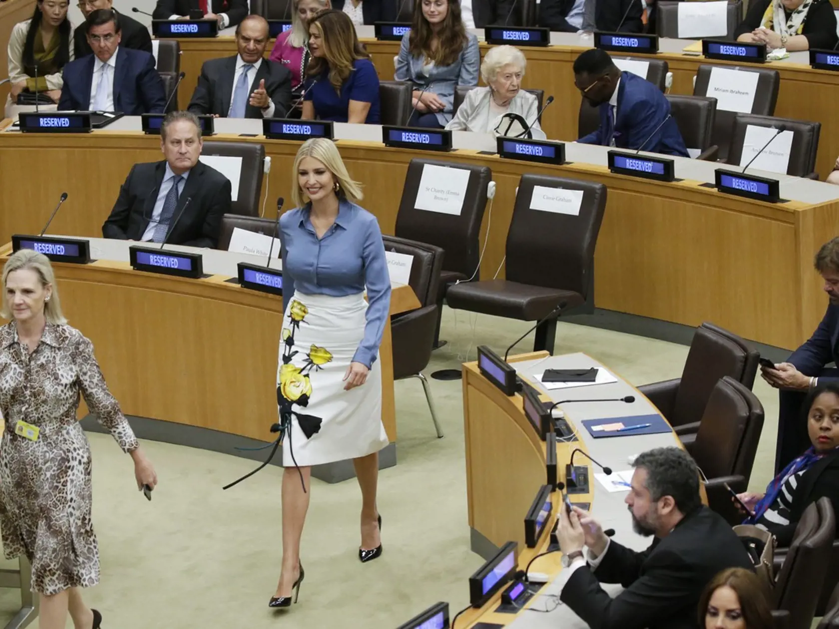 Ivanka Trump na summite OSN v New Yorku.