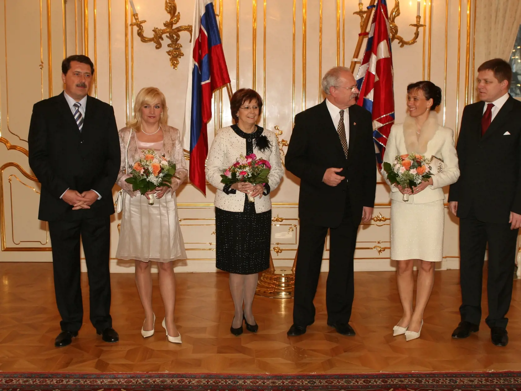 Robert Fico Svetlana Ficová Pavol Paška Jana Pašková Ivan Gašparovič Silvia Gašparovičová