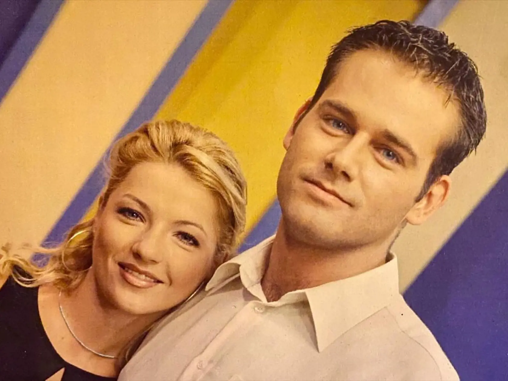 Martina Šimkovičová a Pavel Bruchala v čase, keď spolu moderovali Teleráno.