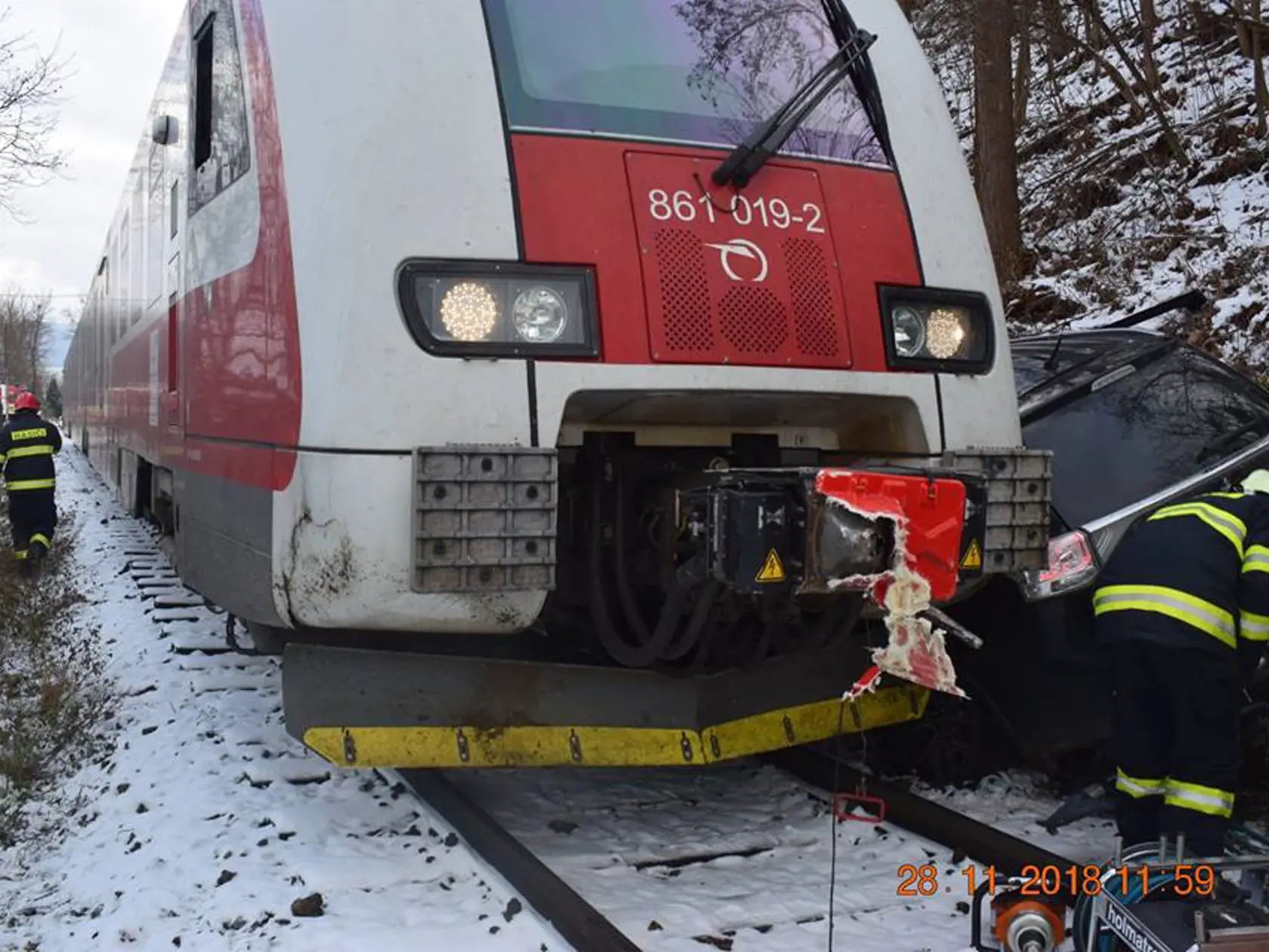 zrážka s vlakom