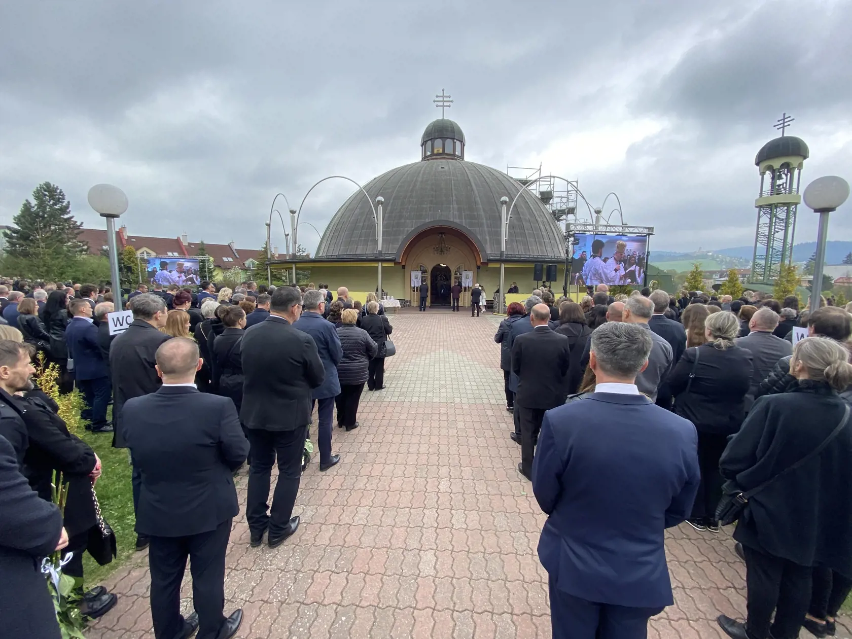 Pohreb troch obetí tragickej havárie pri Spišskej Kapitule v sobotu 6. 4. 2024.