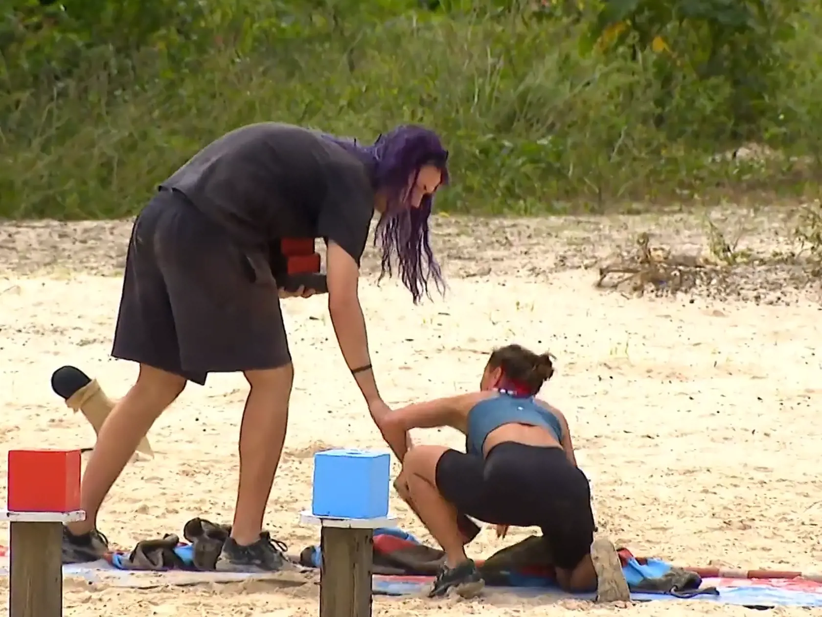 Filip Jánoš (26) a Soňa Sedláčková (43) počas reality show Survivor