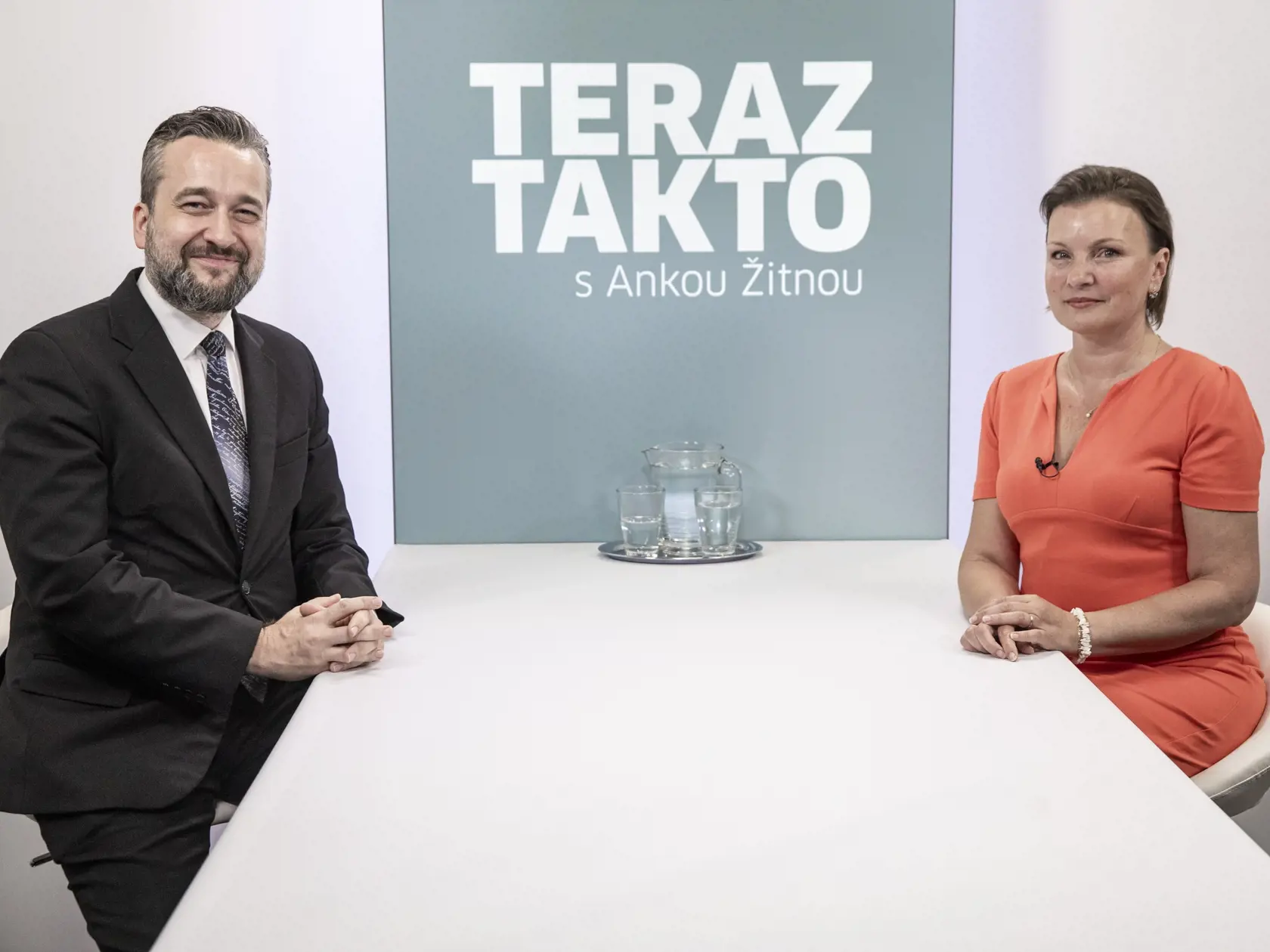 Na snímke je diskusná relácia “Teraz Takto” ktorej hosťom bol podpredseda Smer - SD Ľuboš Blaha.