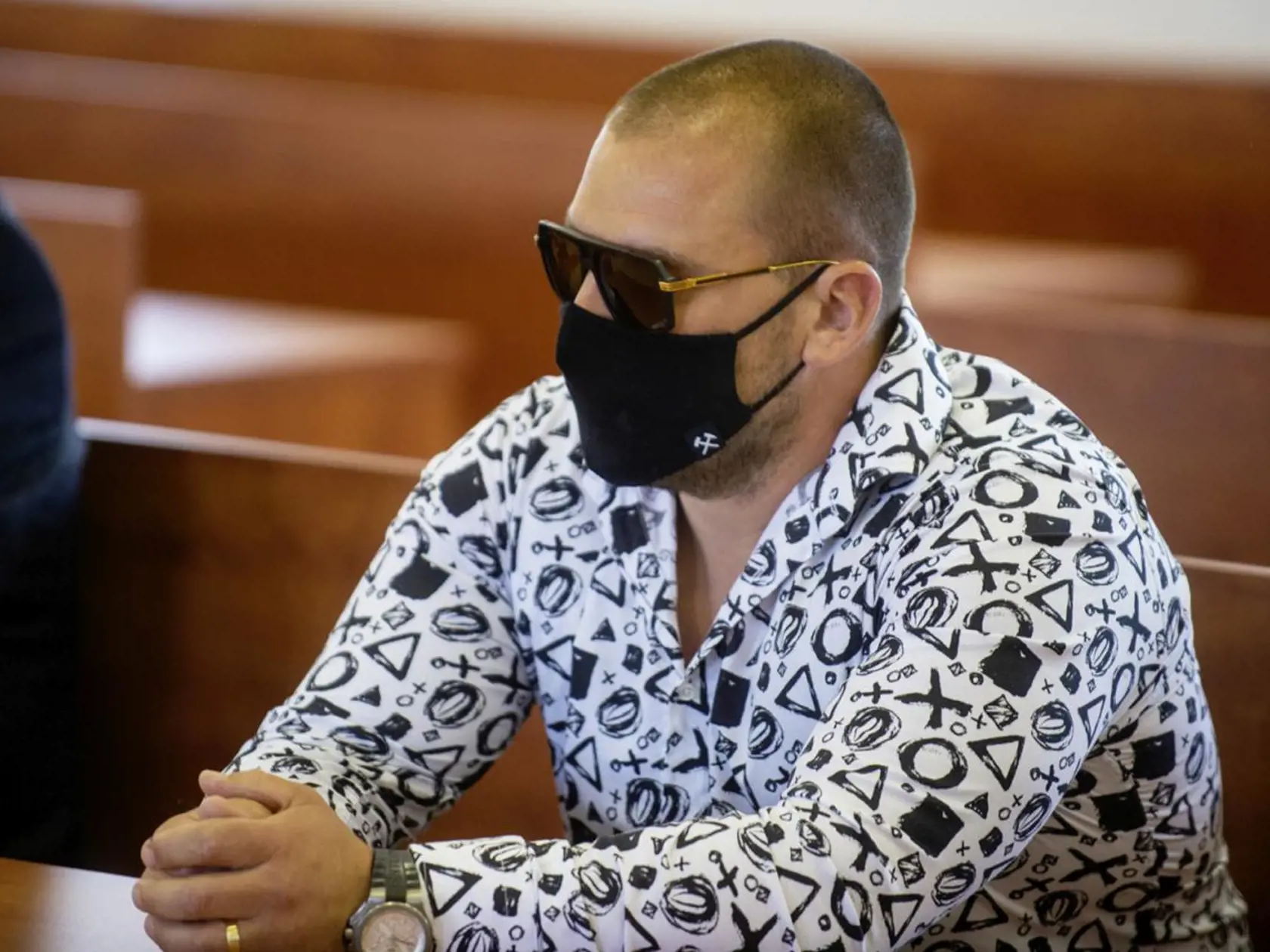 Súdne pojednávanie s bývalým šéfom úradu Špeciálnej prokuratúry Dušanom Kováčikom na  Špecializovanom trestnom súde v Pezinku, ktorý je obžalovaný zo zločinu zneužitia právomoci verejného činiteľa, obzvlášť závažného zločinu prijímania úplatku, zločinu založenia, zosnovania a podporovania zločineckej skupiny a z prečinu ohrozenia dôvernej a vyhradenej skutočnosti. Na snímke je svedok Matej Zeman.