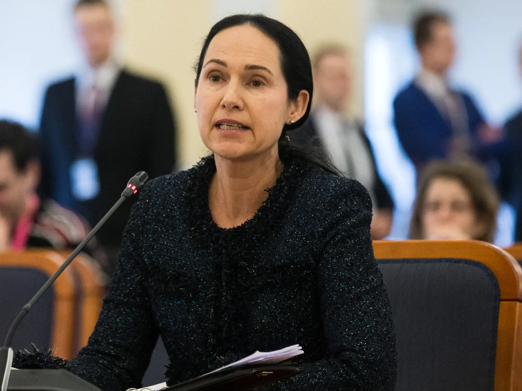 Na snímke je záber rektorky Policajnej akadémie Lucie Kurilovskej