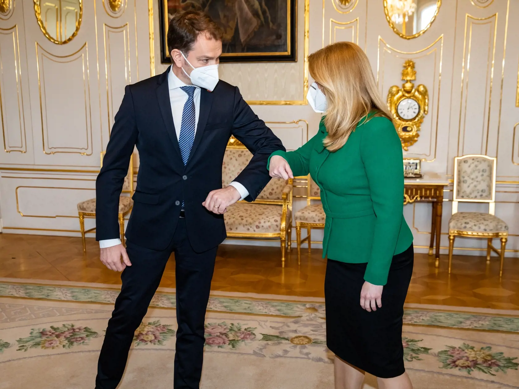 Prezidentka Slovenskej republiky Zuzana Čaputová a minister financií Igor Matovič