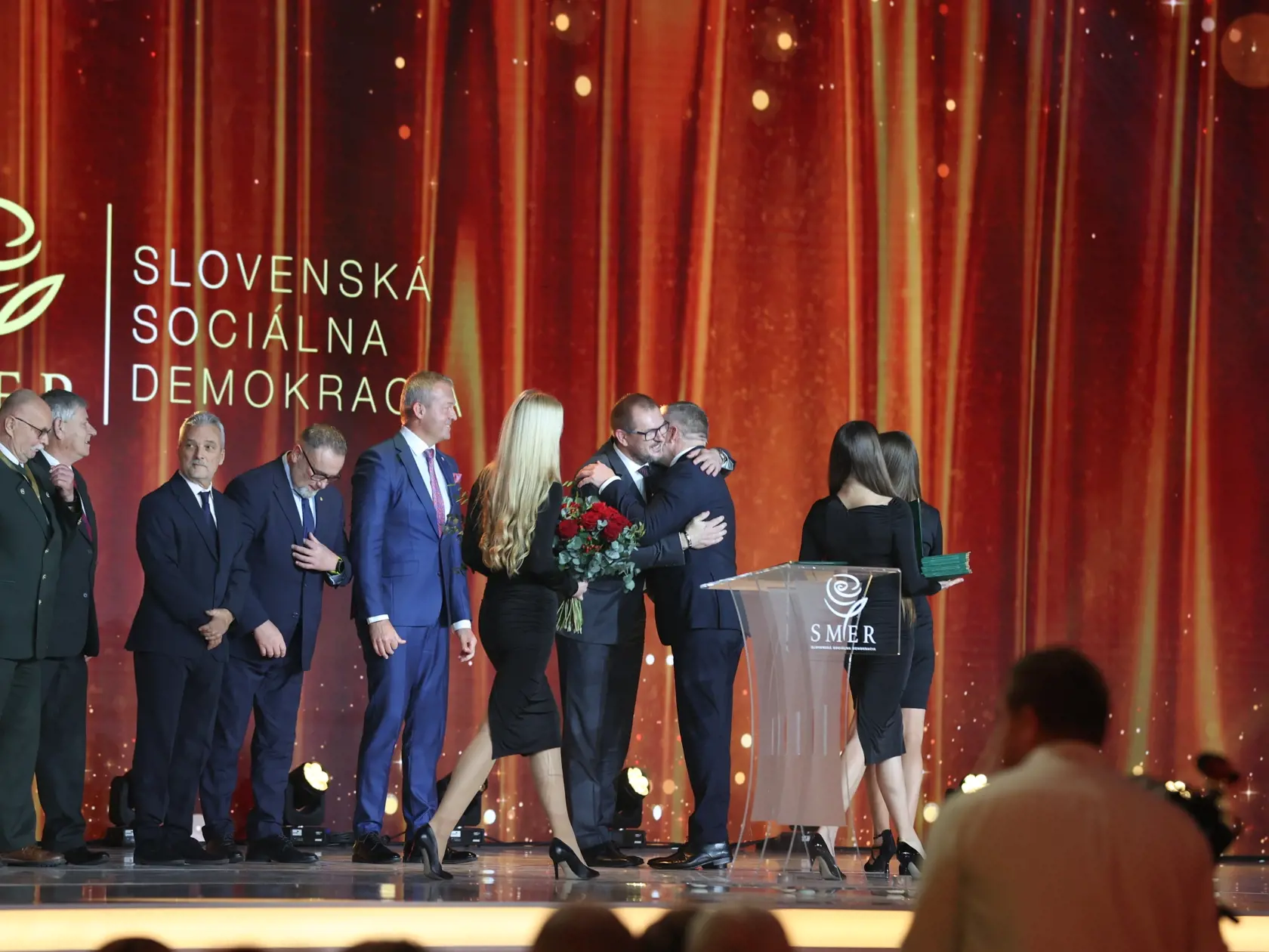 Oslavy strany Smer pri príležitosti 25. výročia založenia strany.