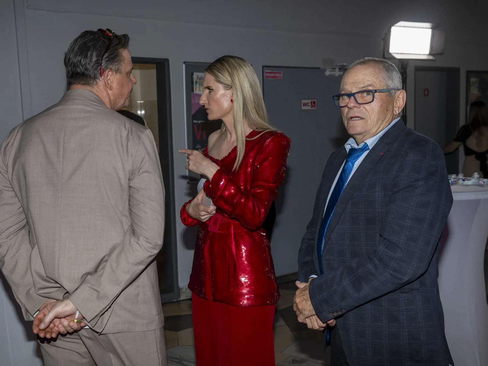 Daniel Dangl, Adela Vinczeová a Milan Kňažko.