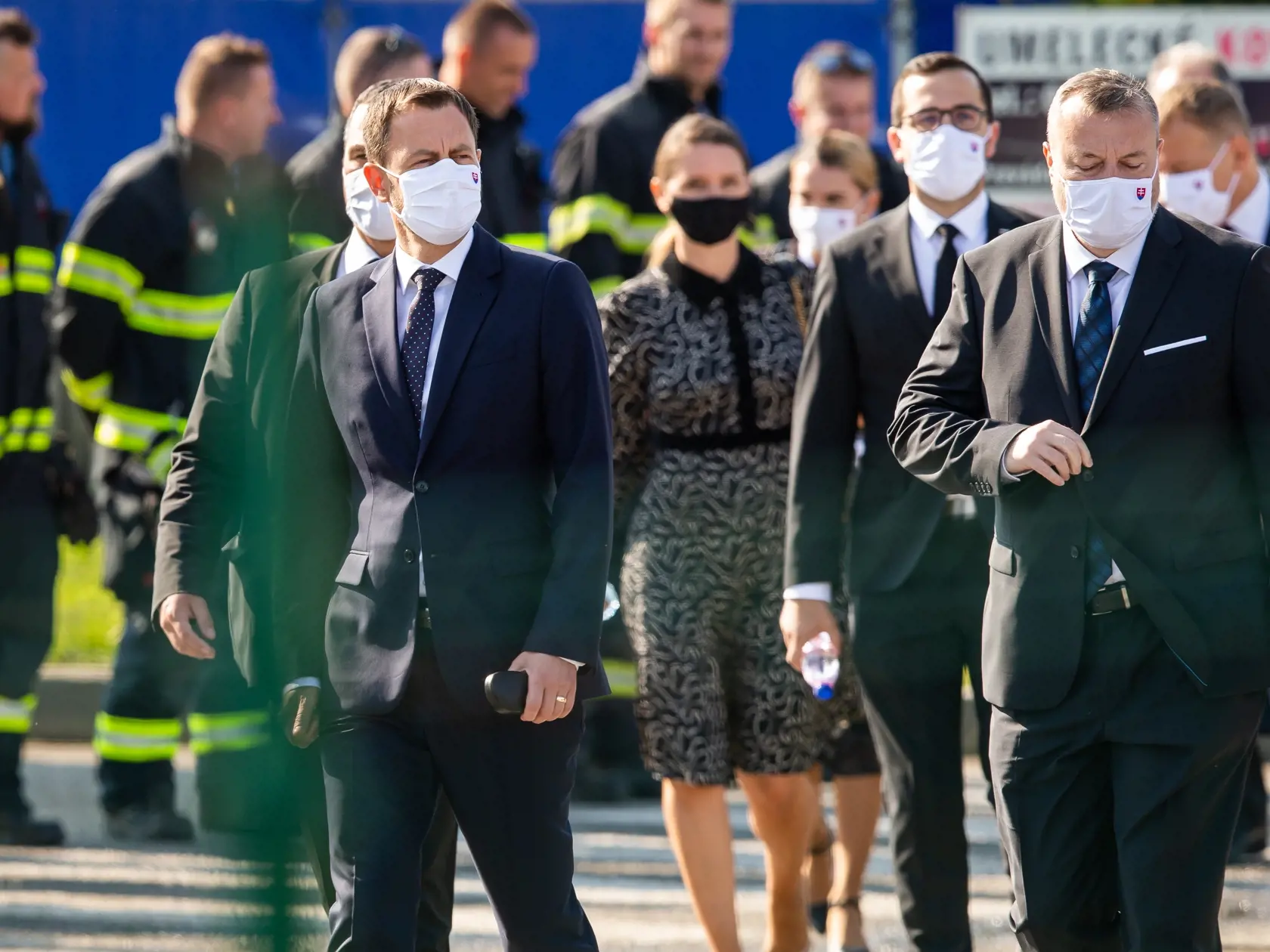 Svätá omša v Prešove za prítomnosti pápeža Františka. Na snímke Eduard Heger a Milan Krajniak.