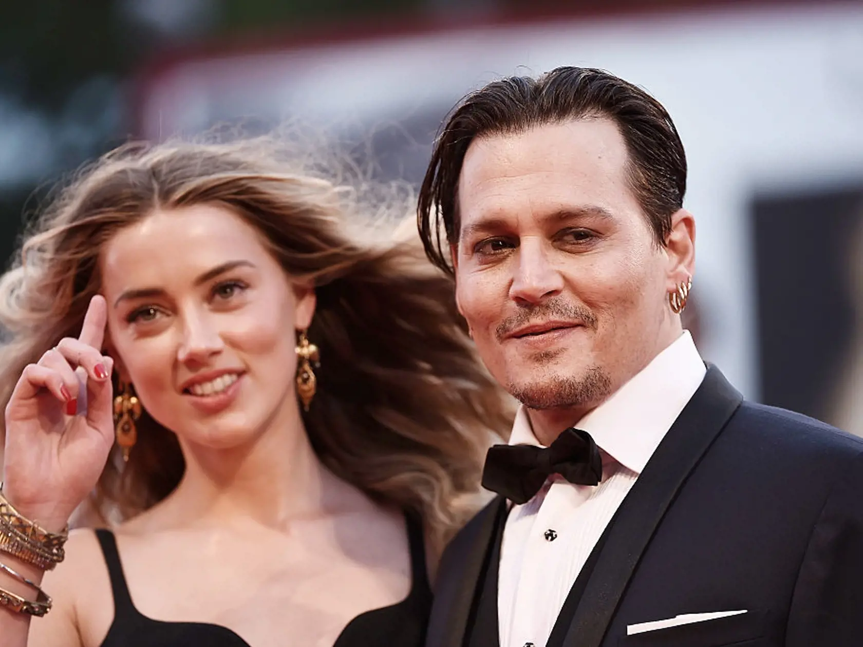 VENICE, ITALY - SEPTEMBER 04:  Johnny Depp and Amber Heard attend a premiere for 'Black Mass' during the 72nd Venice Film Festival at  on September 4, 2015 in Venice, Italy.  (Photo by Ian Gavan/Getty Images)