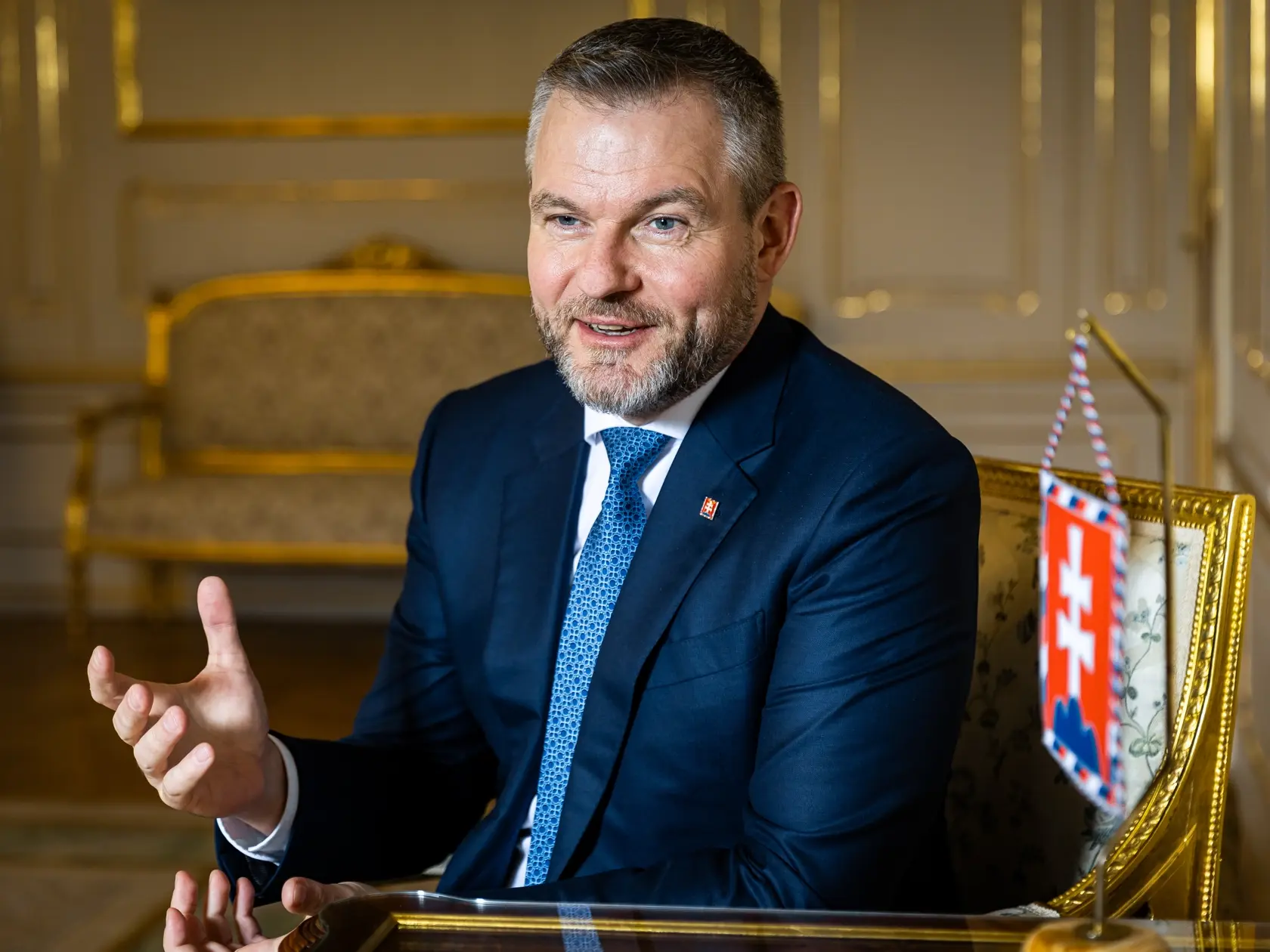Prezident Slovenskej republiky Peter Pellegrini v Bratislave. 