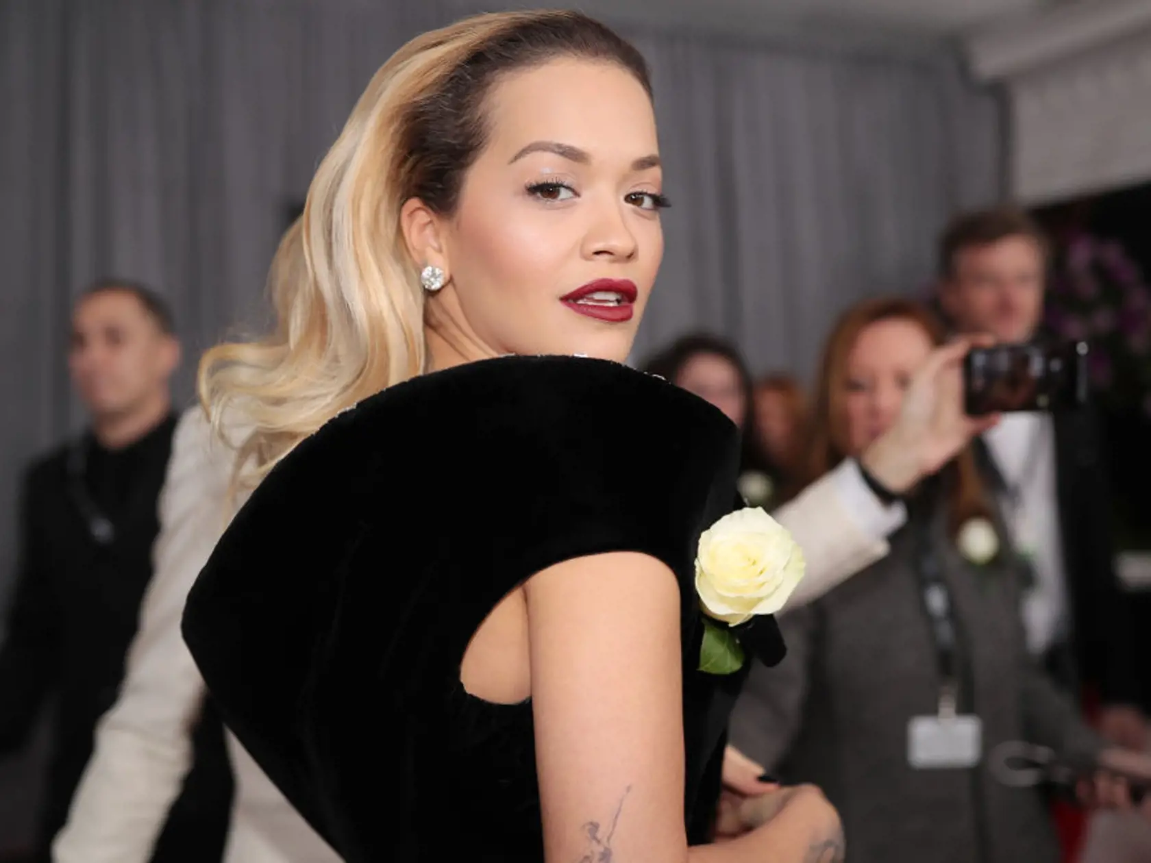 NEW YORK, NY - JANUARY 28:  Recording artist Rita Ora attends the 60th Annual GRAMMY Awards at Madison Square Garden on January 28, 2018 in New York City.  (Photo by Christopher Polk/Getty Images for NARAS)