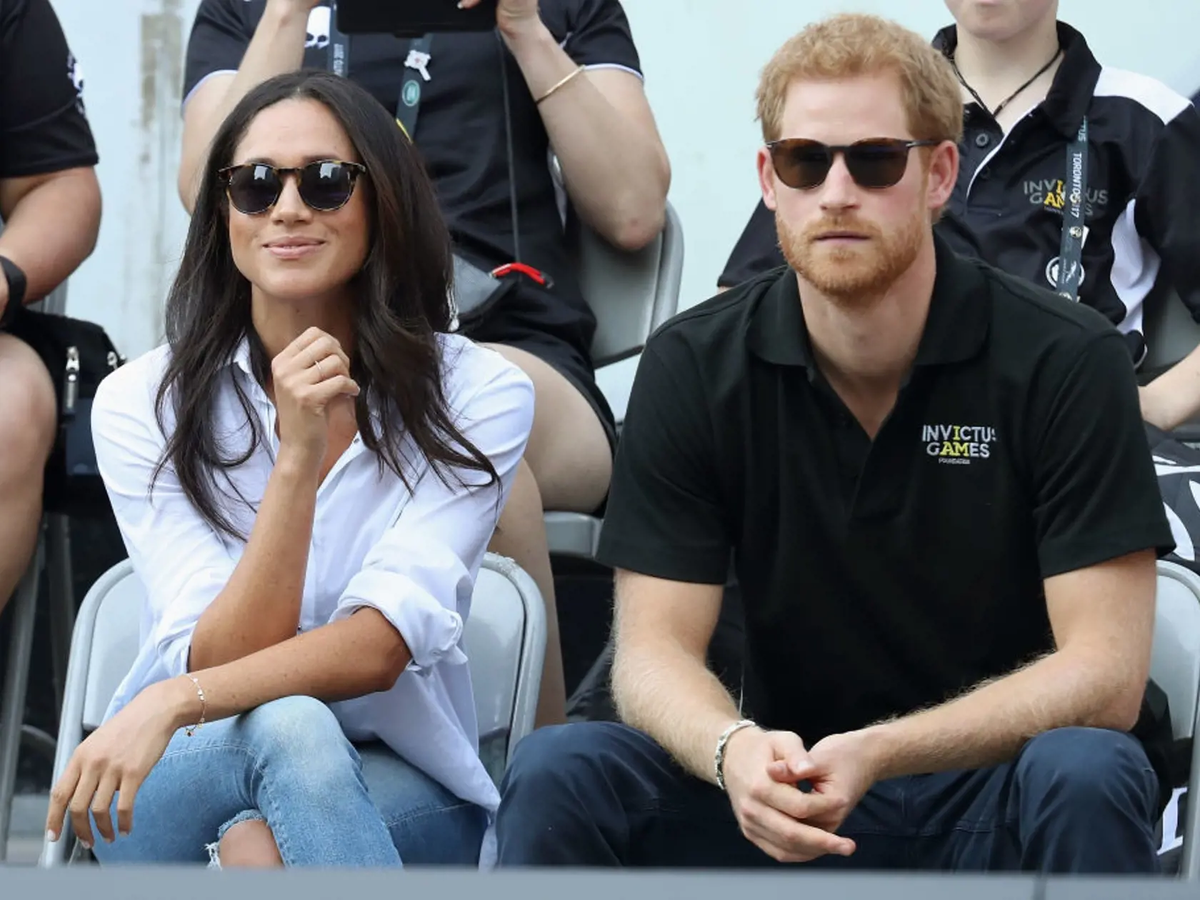 TORONTO, ON - SEPTEMBER 25:  Prince Harry and Meghan Markle attend a Wheelchair Tennis match during the Invictus Games 2017 at Nathan Philips Square on September 25, 2017 in Toronto, Canada  (Photo by Chris Jackson/Getty Images for the Invictus Games Foundation )