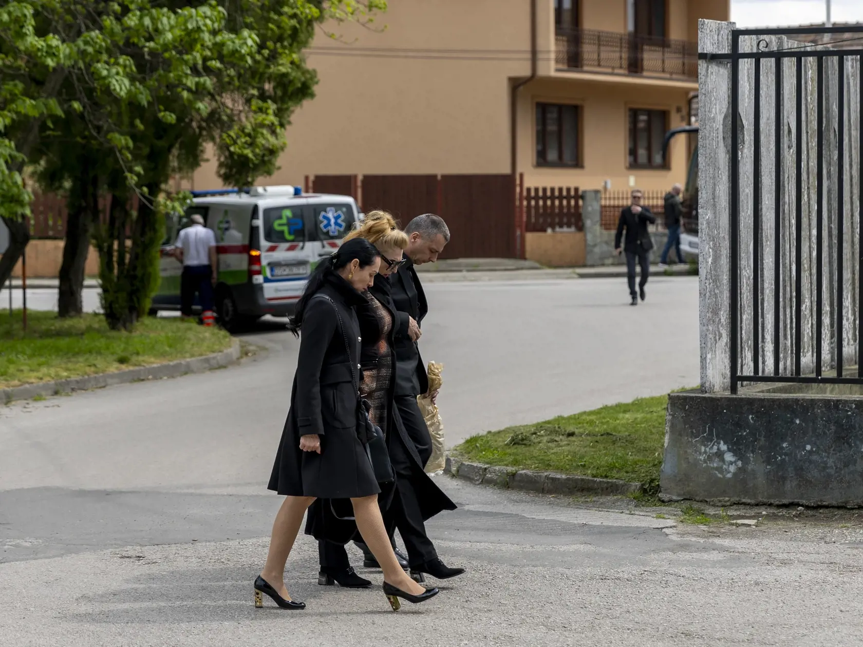 Pohreb zosnulej manželky poradcu ministra vnútra Ladislava Csemiho. 