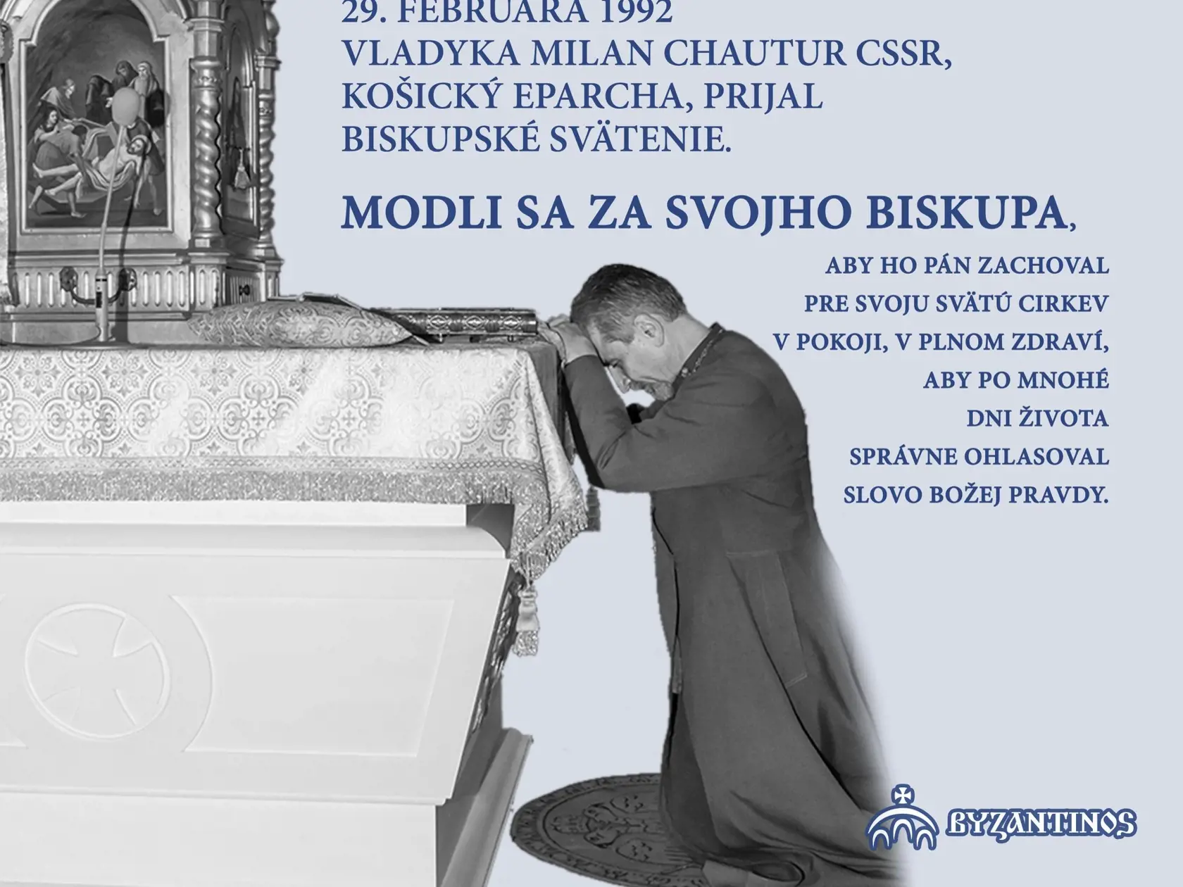 Dojemný záber, keď pápež Ján Pavol II. vymenoval Milana Chautura  11. januára 1992  za titulárneho kresimenského biskupa a pomocného prešovského biskupa. Stal sa tak najmladším biskupom Katolíckej cirkvi.