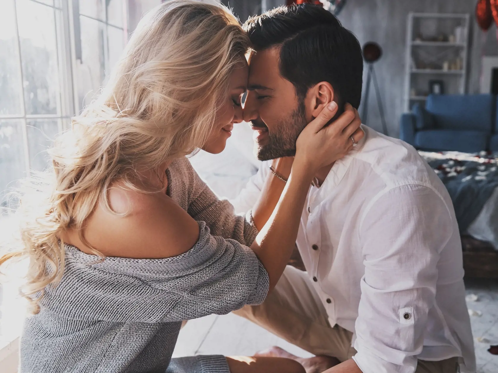 Loving,Everything,About,Her.,Beautiful,Young,Couple,Bonding,And,Smiling