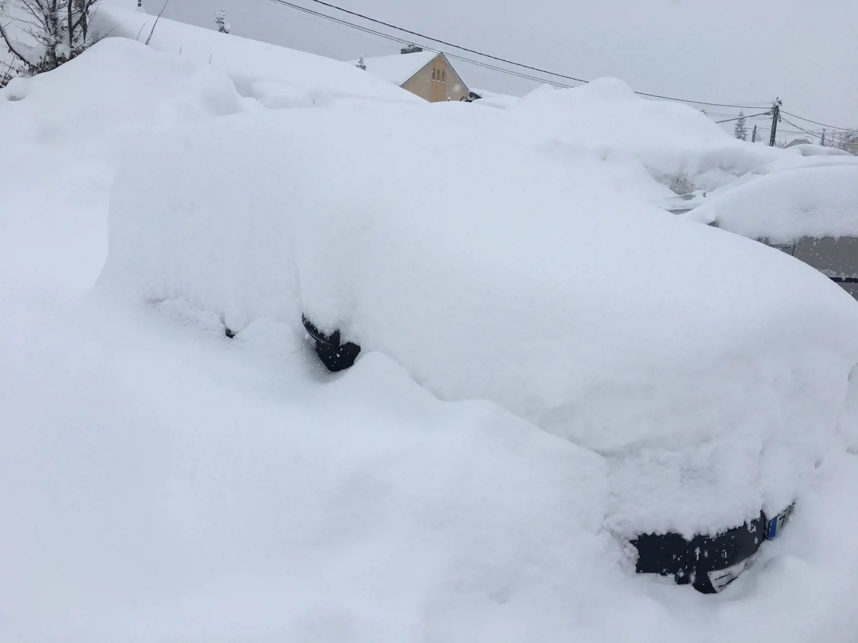 Oravská Lesná bola celá zasypaná snehom.