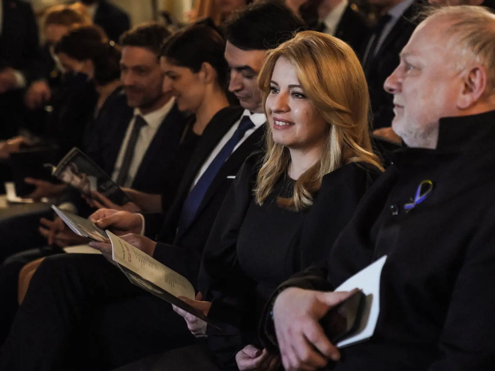 Zuzana Čaputová na divadelnom predstavení o Milade Horákovej v Štátnom divadle v Košiciach.