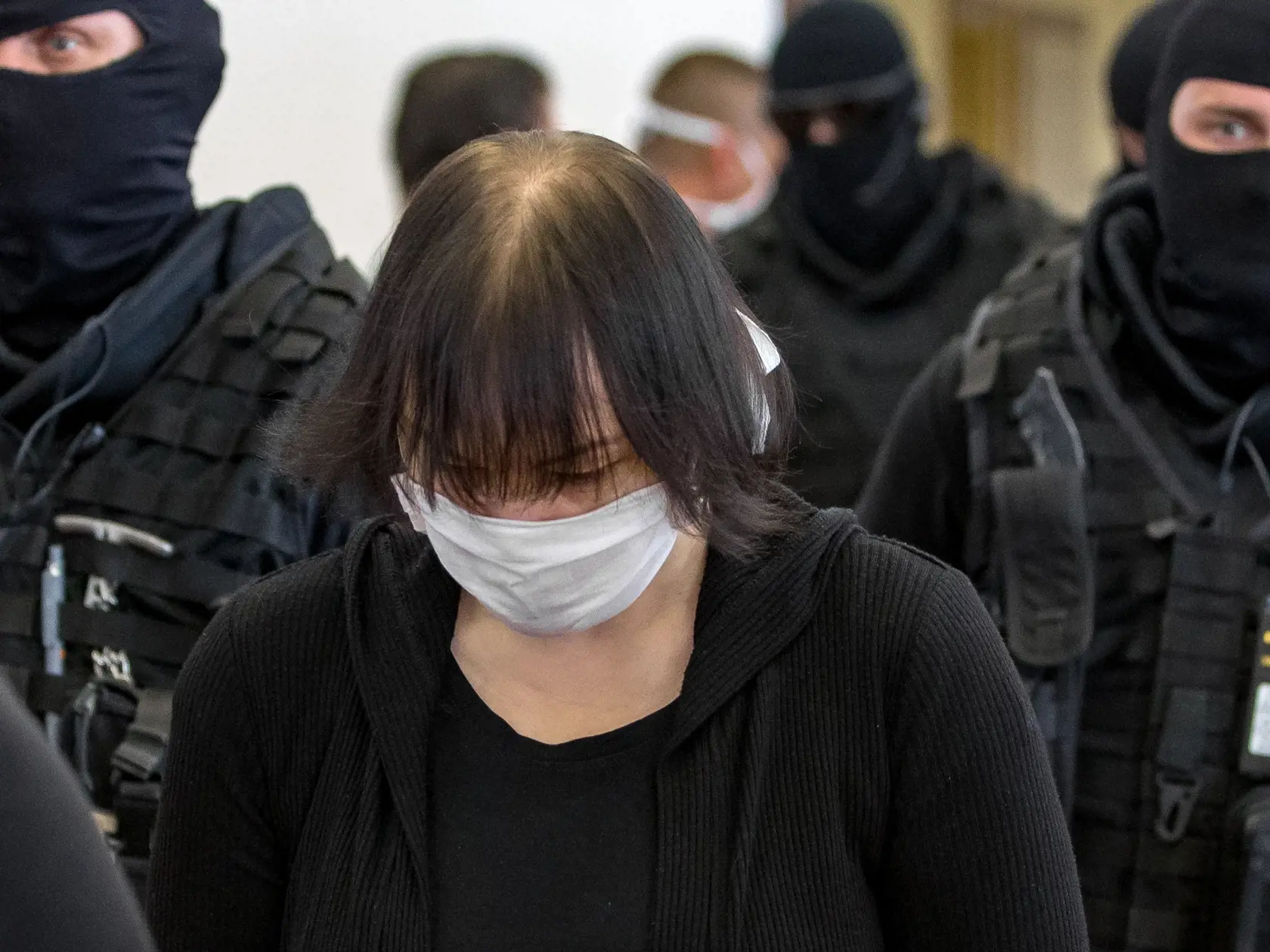 Súdne pojednávanie na Špecializovanom trestnom súde v Pezinku vo veci vraždy Jána Kuciaka a Martiny Kušnírovej. Na snímke je obžalovaná Alena Zsuzsová.