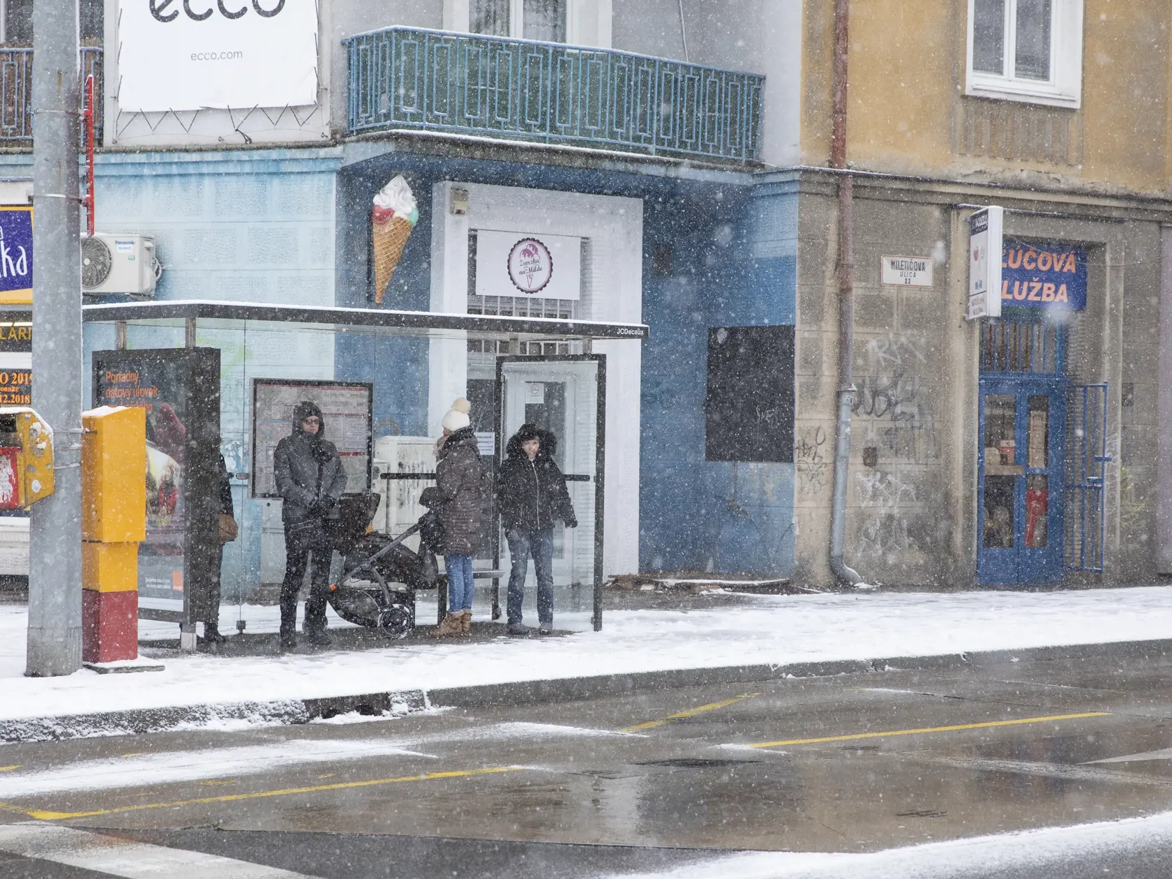 Sneženie v Bratislave