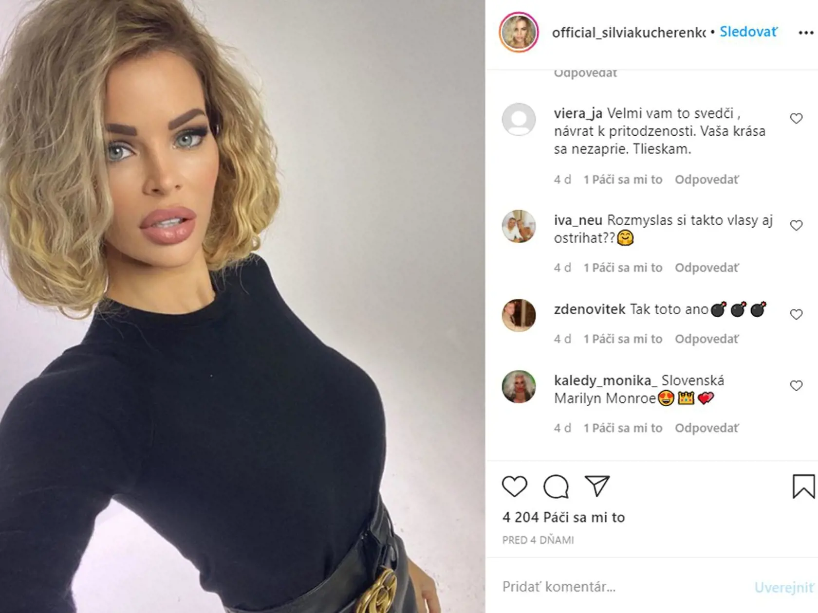 Fanúšička Silvii napísala, že je  slovenská Marilyn Monroe.  Nuž, ako sa vám Silvia teraz páči?