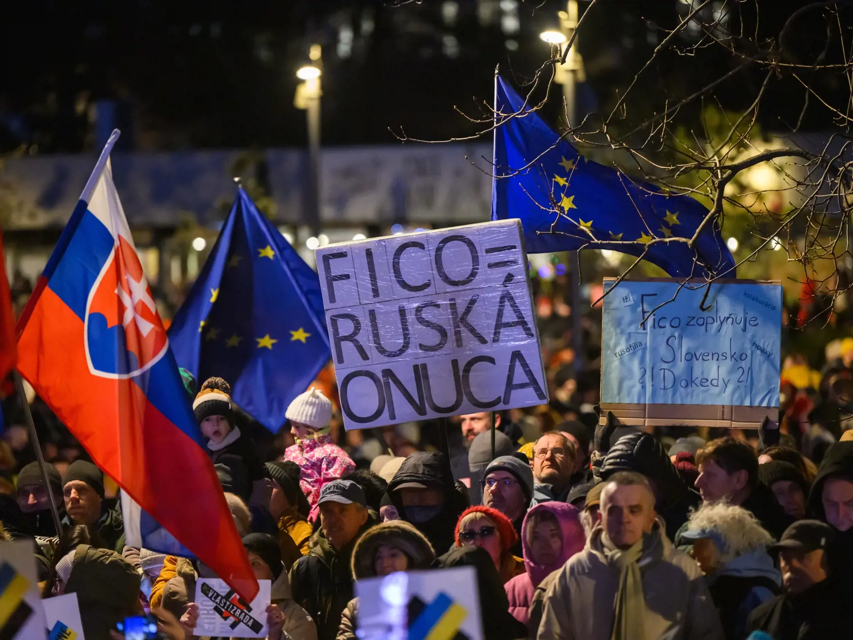 Protest "Slovensko je Európa" v Bratislave.