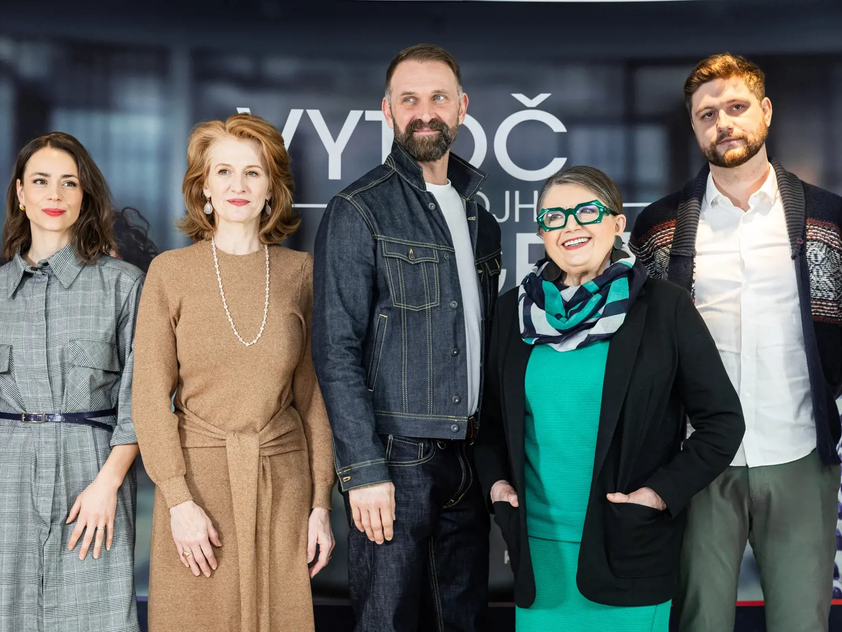 Tlačová konferencia k predstaveniu nového televízneho seriálu “Vytoč môjho agenta” v Bratislave. Na snímke Zuzana Kronerová, Dagmar Edwards, Tomáš Maštalír a Gabriela Marcinková.