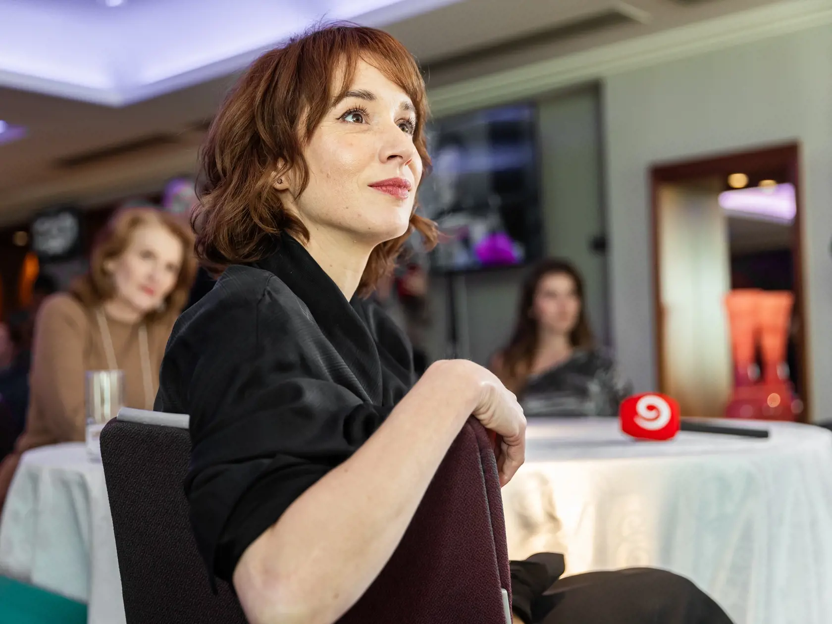 Tlačová konferencia k predstaveniu nového televízneho seriálu “Vytoč môjho agenta” v Bratislave. Na snímke Táňa Pauhofová.