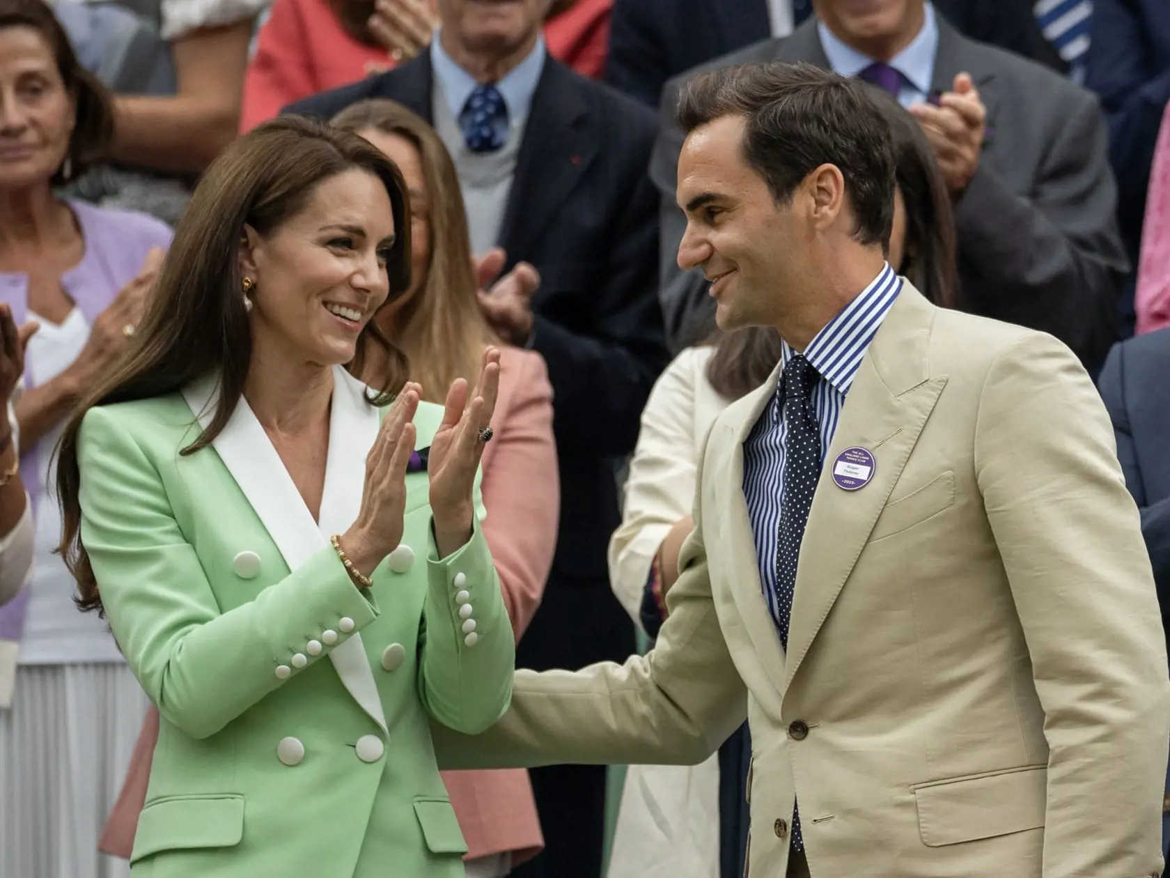 Roger Federer sa na tribúne dobre bavil s vojvodkyňou Kate.