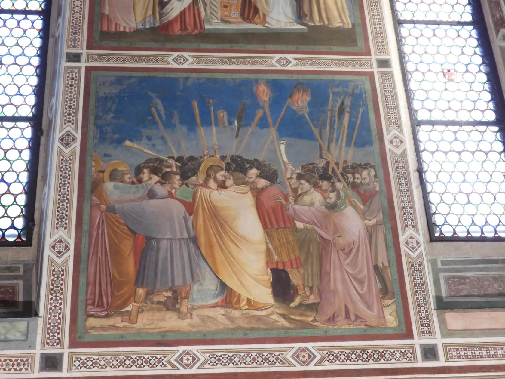Freska Bozk Judáša z Kaplnky Scroveginovcov v Padove. Autorom maľby je taliansky maliar Giotto di Bondone.