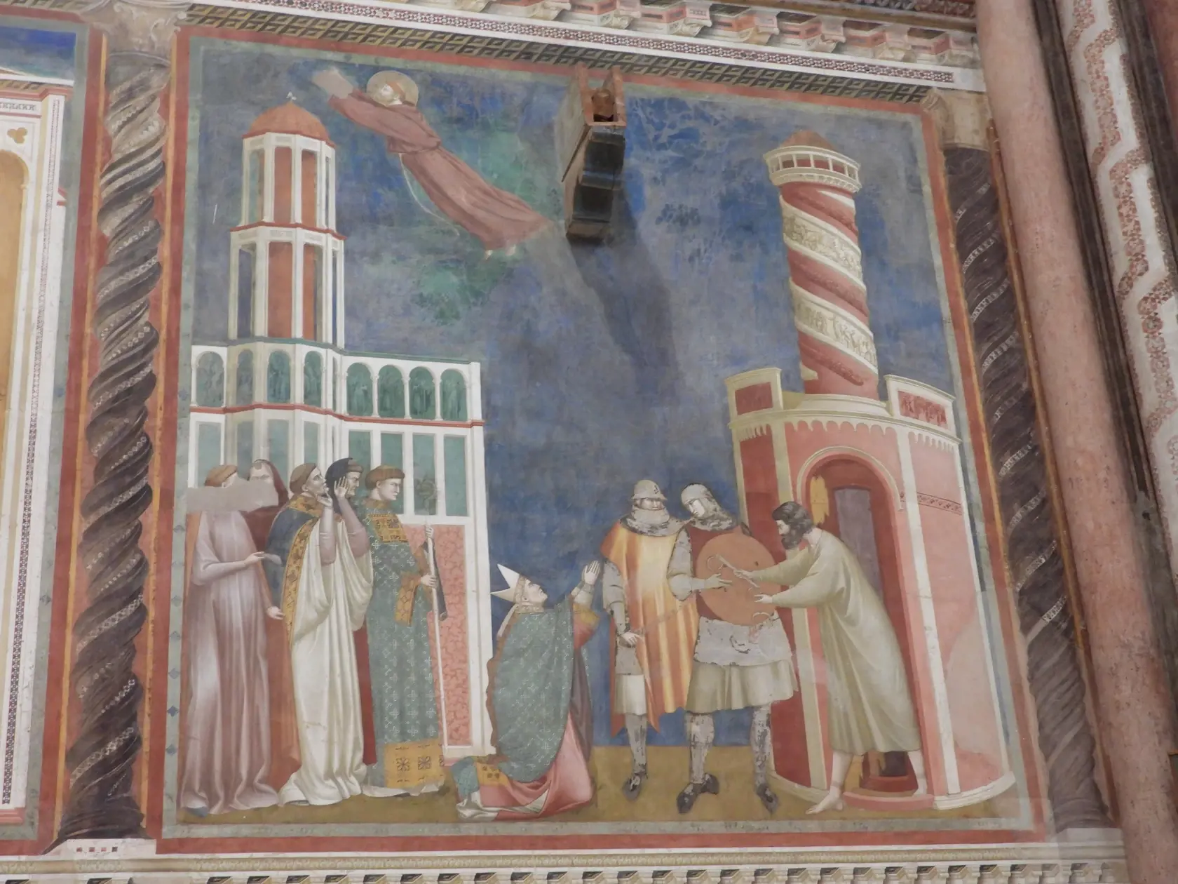 Detail maľby v Dolnom chráme v Assisi.