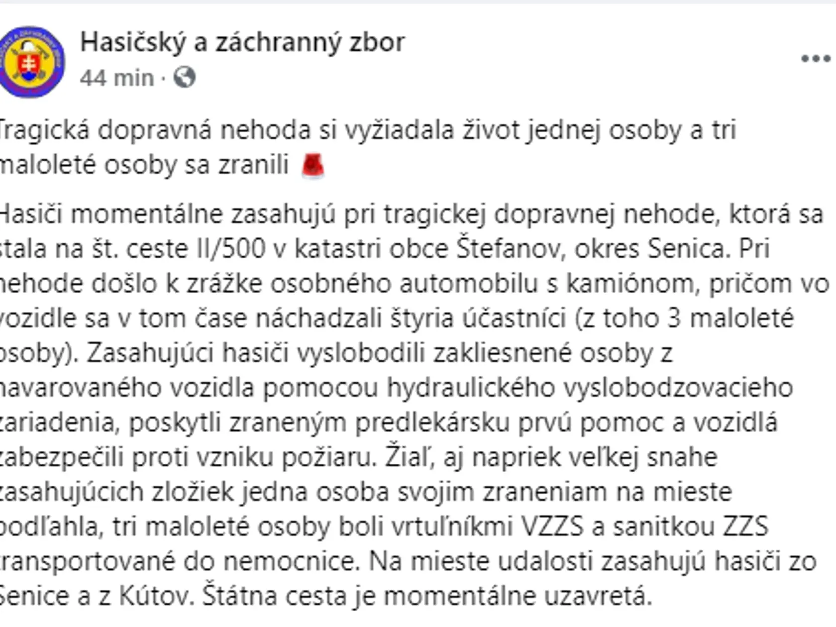 Tragická nehoda na Záhorí