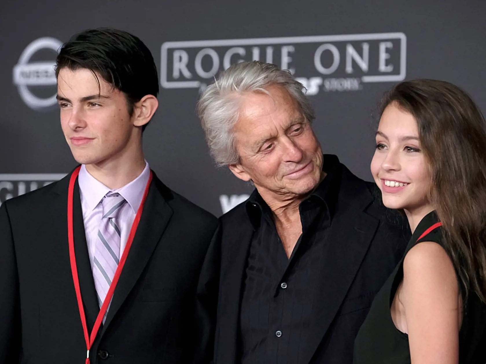 Michael Douglas s dcérou Carys a synom Dylanom.