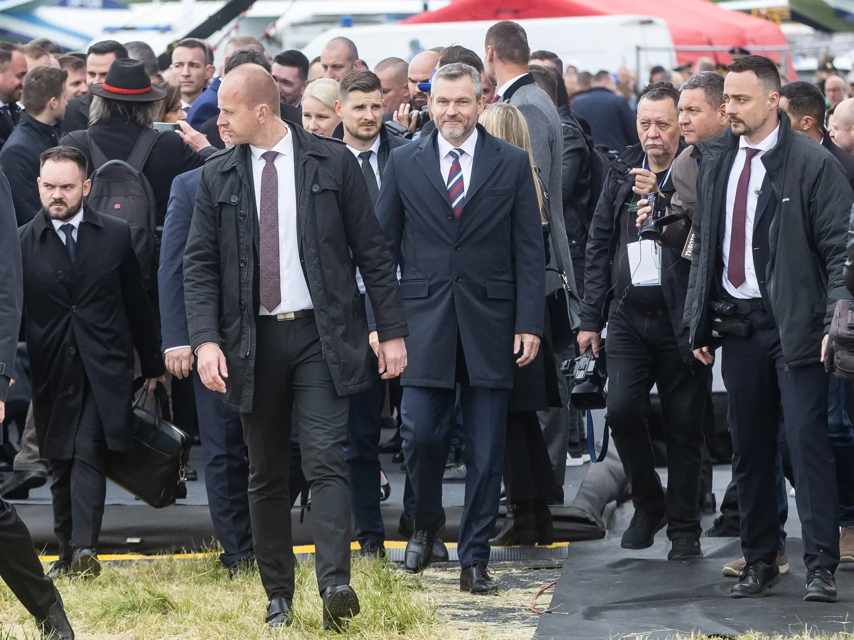 Oslavy 80.výročia víťazstva nad fašizmom Piešťany 2025. Na snímke je Peter Pellegrini.