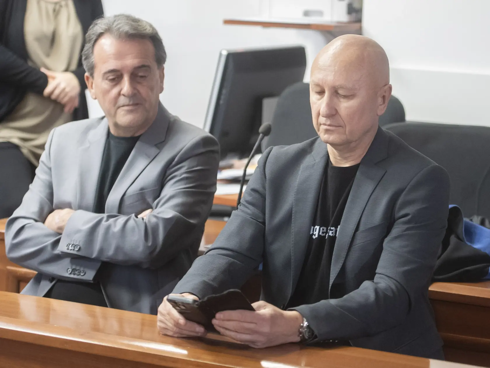 Richard Molnár a Zoroslav Kollár na súdnom pojednávaní na Špecializovanom trestnom súde (ŠTS) v Pezinku.