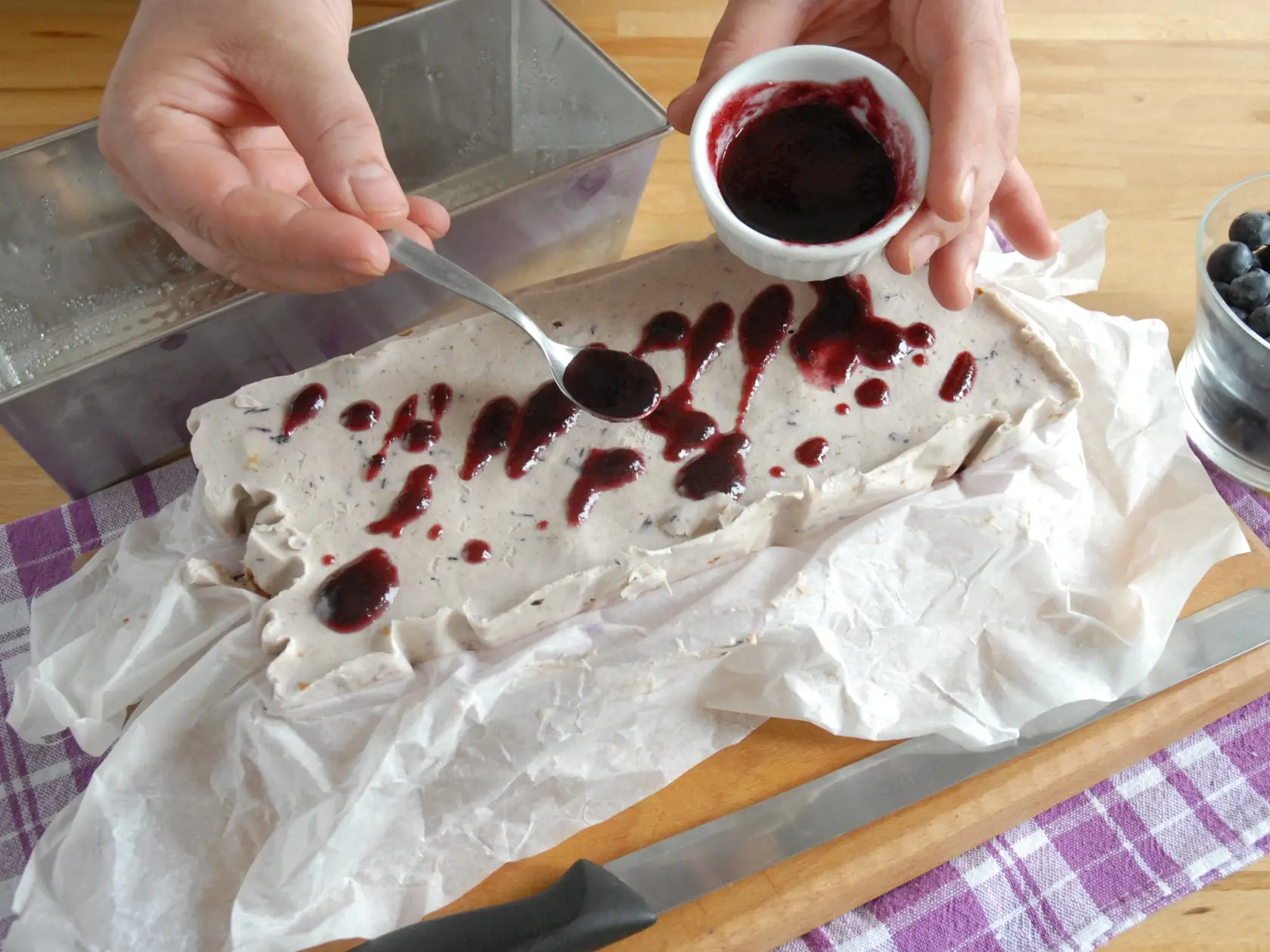 Čučoriedkový parfait