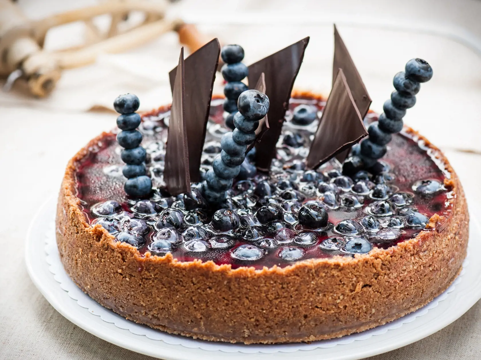 Čučoriedkový cheesecake