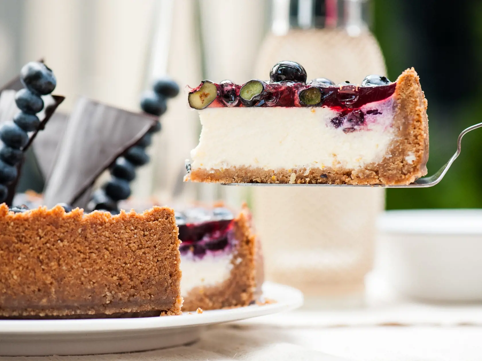 Čučoriedkový cheesecake