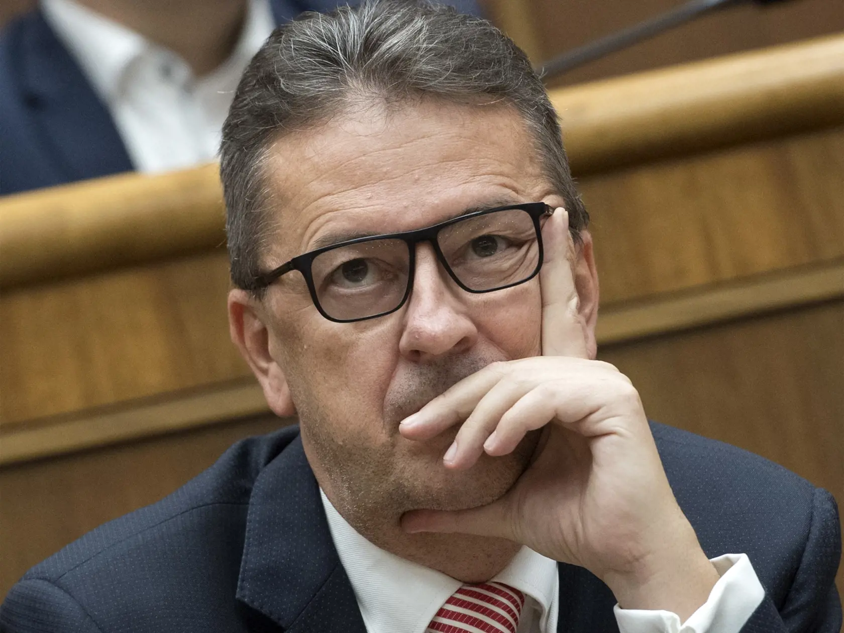 Na snímke podpredseda NR SR Martin Glváč (SMER-SD) počas 52. mimoriadnej schôdze NR SR, na ktorej nebol schválený program v Bratislave 29. októbra 2019.