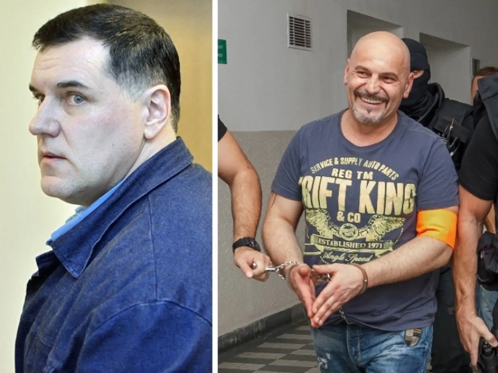 Namiesto hroziaceho doživotia sa černákovec Miloš Kaštan (vpravo) môže dostať na slobodu už o pár rokov rokov. Kedysi bol pravou rukou Černáka (vľavo).