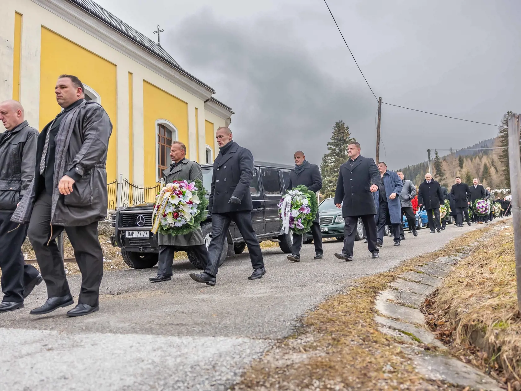 V Telgárte nakrúcali pohreb.