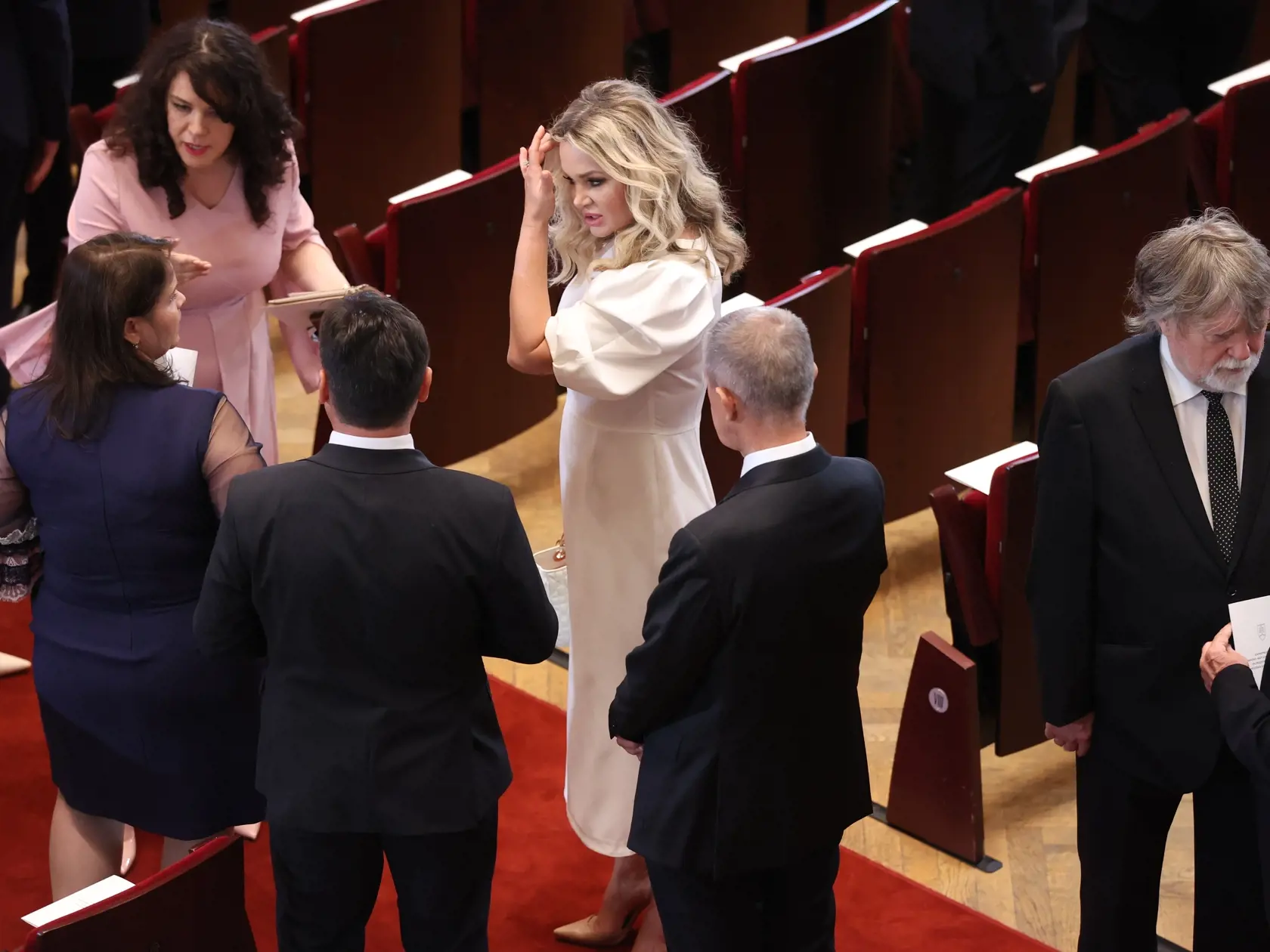 Bývalý český premiér Andrej Babiš a jeho manželka Monika počas inaugurácie nového prezidenta Slovenskej republiky Petra Pellegriniho.