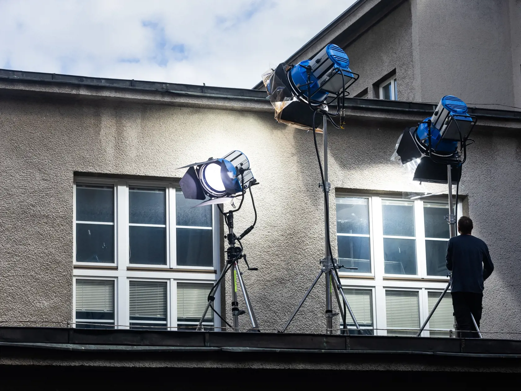 Posledný natáčací deň filmu o Mikulášovi Černákovi MIKI v bratislavskom Justičnom paláci.