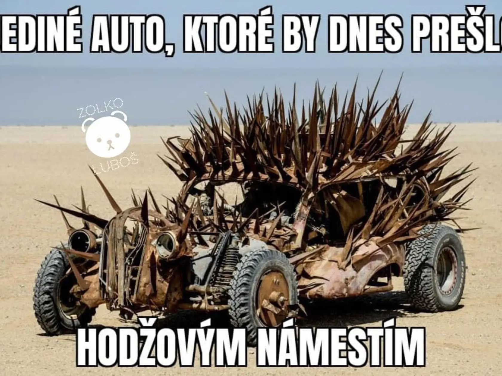 Napokon sa ale našiel optimista, ktorý zostrojil vozidlo na prechod cez Hodžove námestie počas protestov proti očkovaniu.