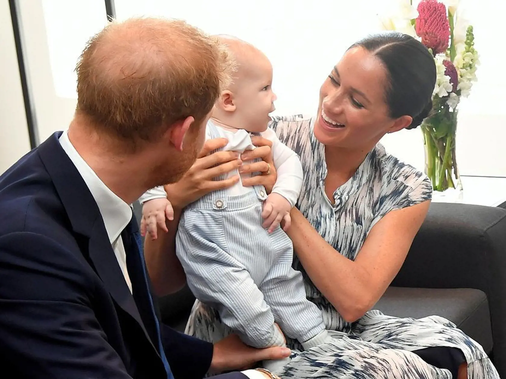 Meghan Markle, princ Harry a Archie.
